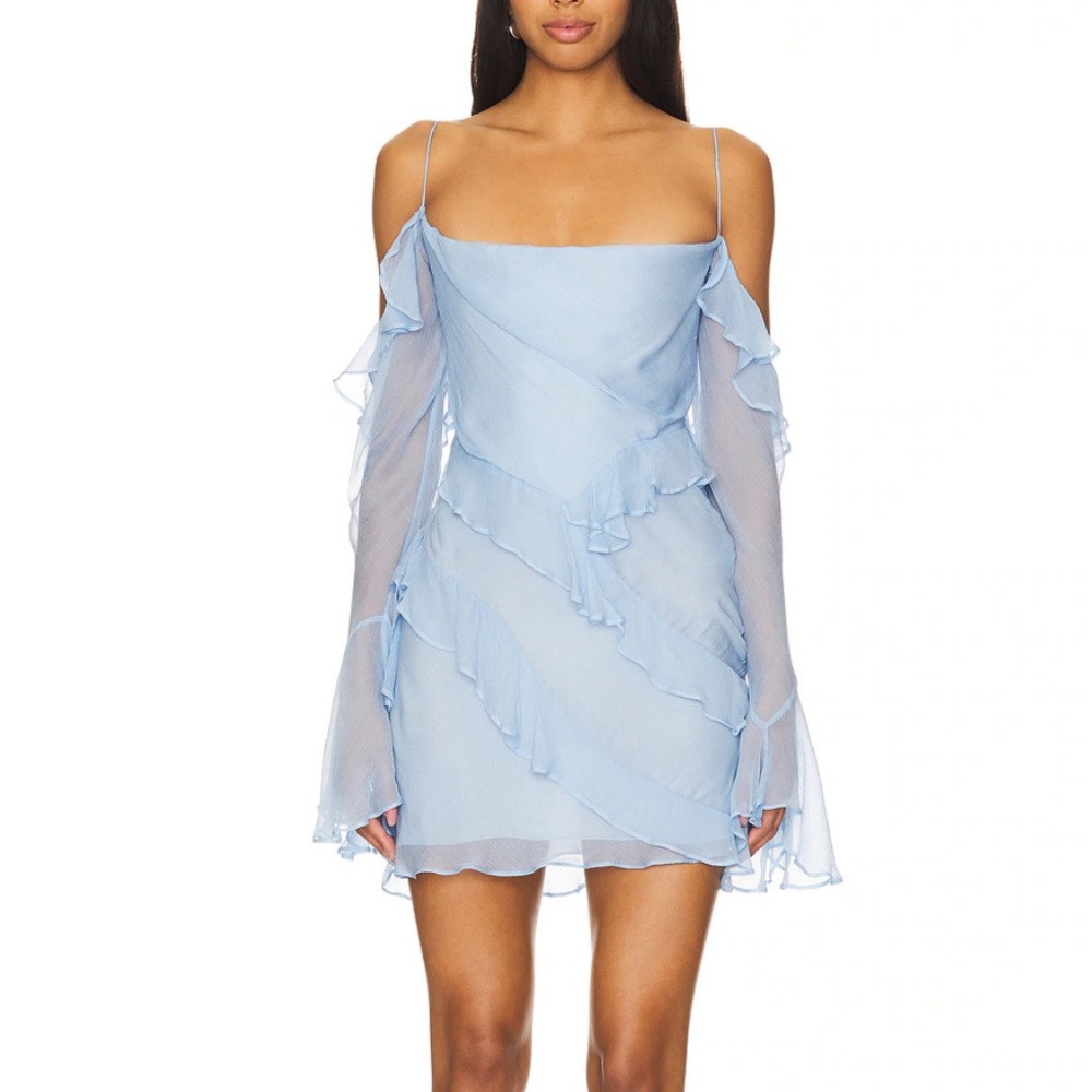 Shona Joy Light Blue Mini Dress